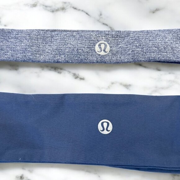 Lululemon Headband Bundle X2 Blue Heather Blue - Picture 3 of 7